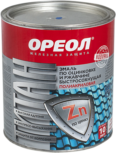 Ореол Titan грунт-эмаль 3 в 1 по ржавчине