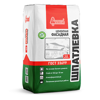 Шпатлевка цементная "Фасадная" 20 кг