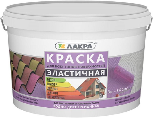 Лакра краска водно-дисперсионная эластичная Лакра краска водно-дисперсионная эластичная