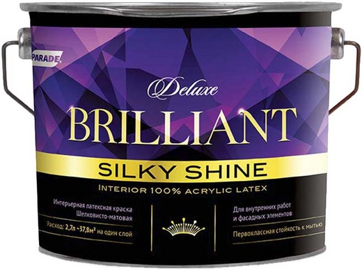 Parade Deluxe Brilliant Silky Shine интерьерная латексная краска шелковисто-матовая Parade Deluxe Brilliant Silky Shine интерьерная латексная краска шелковисто-матовая недорого с доставкой