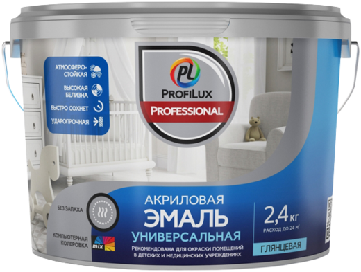Профилюкс Professional акриловая эмаль универсальная глянцевая Профилюкс Professional акриловая эмаль универсальная глянцевая недорого с доставкой