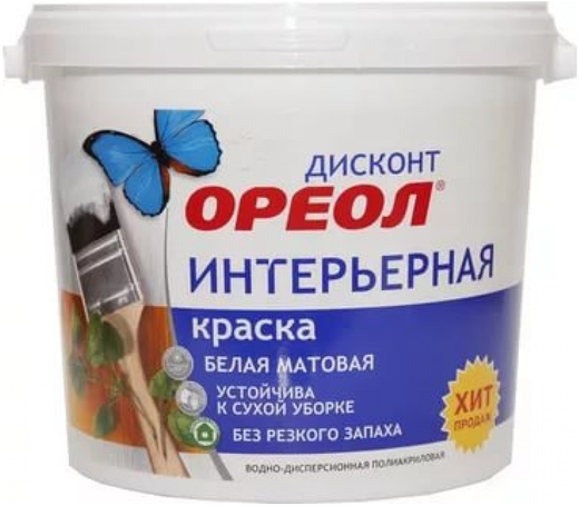 Ореол Discont краска моющаяся интерьерная латексная полиакриловая Ореол Discont краска моющаяся интерьерная латексная полиакриловая