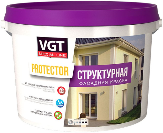 ВГТ Protector структурная фасадная краска ВГТ Protector структурная фасадная краска