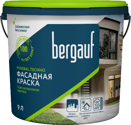 MINERAL TECHNO Краска водно-дисперсионная акриловая для фасадных работ