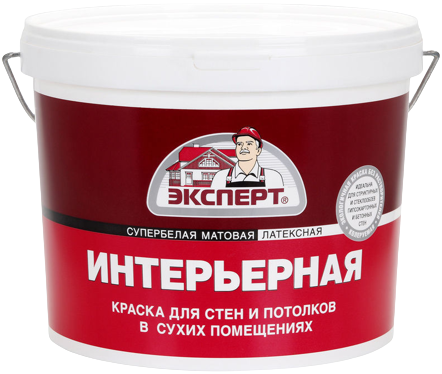 Эксперт Интерьерная супербелая водоэмульсионная латексная краска Эксперт Интерьерная супербелая водоэмульсионная латексная краска