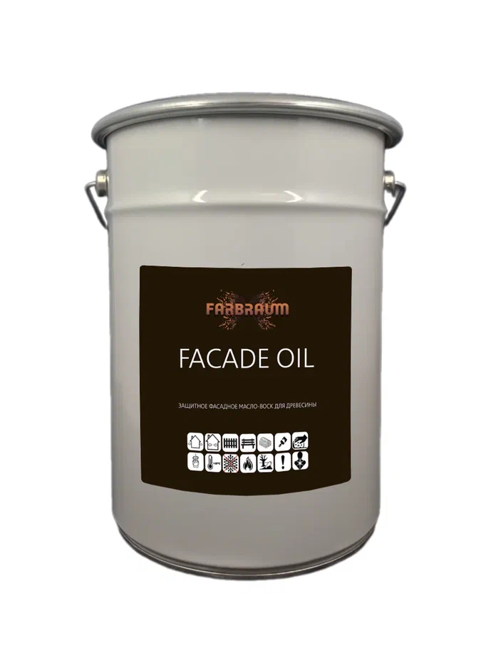 FARBRAUM FAСADE OIL Защитное фасадное масло-воск для древесины FARBRAUM FAСADE OIL Защитное фасадное масло-воск для древесины
