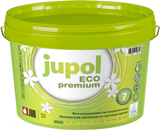 Jub Jupol Eco Premium краска шелковисто-матовая для внутренних работ Jub Jupol Eco Premium краска шелковисто-матовая для внутренних работ