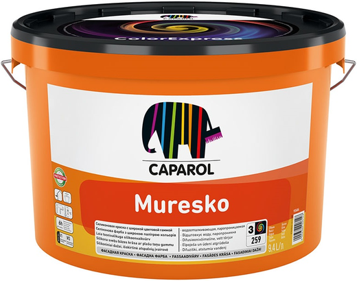 Caparol Muresko краска фасадная на основе силиконовой смолы Caparol Muresko краска фасадная на основе силиконовой смолы