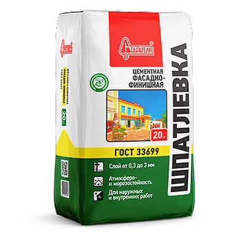 Шпатлевка цементная "Фасадно-финишная" 20 кг