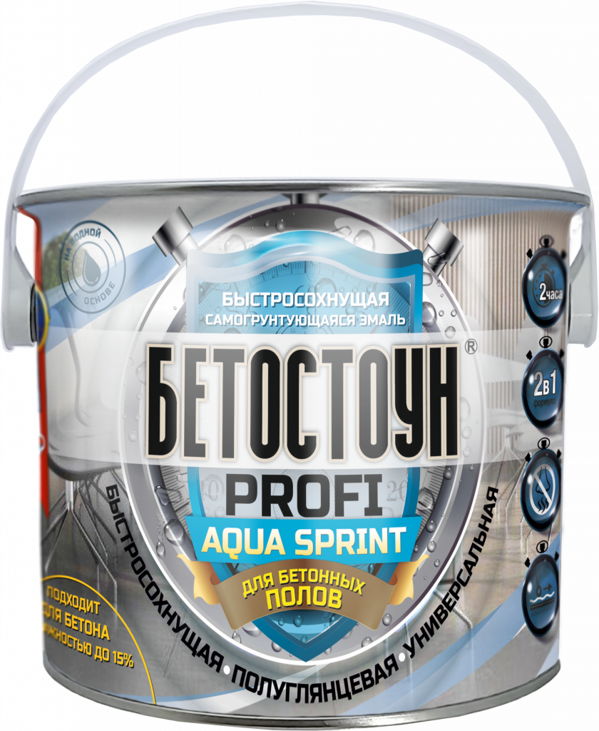 Бетостоун PROFI «AQUA SPRINT» (быстросохнущая грунт-эмаль на водной основе)