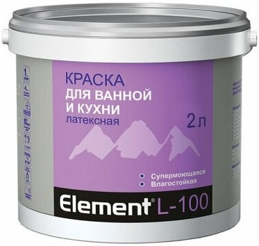 Alpa Element L-100 краска для ванной и кухни латексная супермоющаяся Alpa Element L-100 краска для ванной и кухни латексная супермоющаяся недорого с доставкой