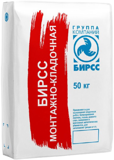 Бирсс М-50 41 цементно-известковая монтажно-кладочная смесь