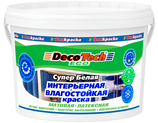 Decotech Eco краска интерьерная влагостойкая латексная Decotech Eco краска интерьерная влагостойкая латексная недорого с доставкой