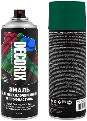 Decorix эмаль для металлочерепицы и профнастила Decorix эмаль для металлочерепицы и профнастила