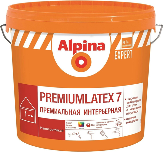 Alpina Expert Premiumlatex 7 премиальная интерьерная износостойкая краска Alpina Expert Premiumlatex 7 премиальная интерьерная износостойкая краска