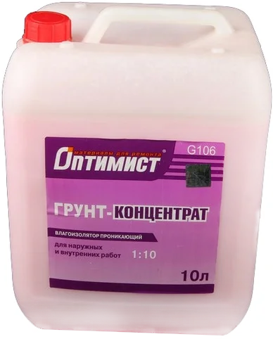 Оптимист G 106 грунт-концентрат влагоизолятор проникающий