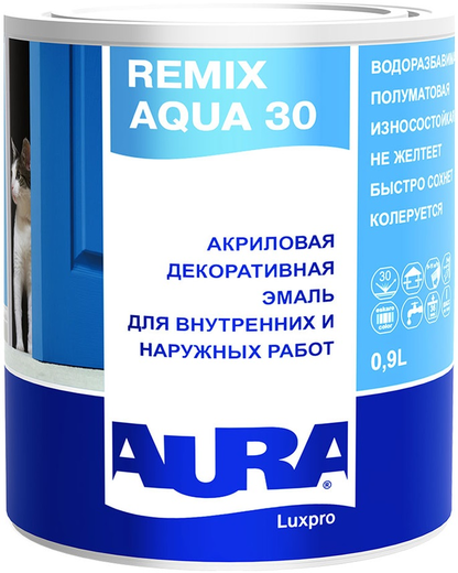 Аура Luxpro Remix Aqua 30 акриловая декоративная эмаль Аура Luxpro Remix Aqua 30 акриловая декоративная эмаль