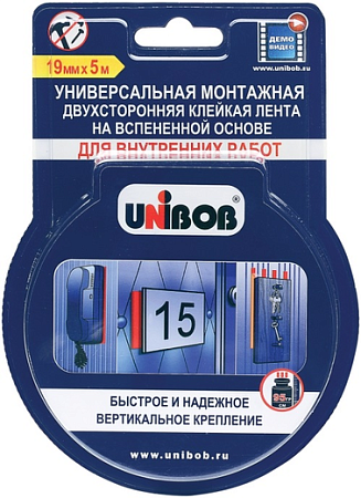 Unibob лента клейкая двухсторонняя для внутренних работ Unibob лента клейкая двухсторонняя для внутренних работ недорого с доставкой