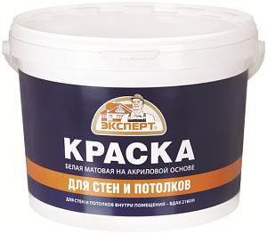 Эксперт ВД-АК-1180 М акриловая водоэмульсионная краска для потолков и стен недорого с доставкой