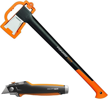 Fiskars Х25+Carbonmax набор (топор-колун + нож строительный с лезвием 18 мм) Fiskars Х25+Carbonmax набор (топор-колун + нож строительный с лезвием 18 мм) недорого с доставкой