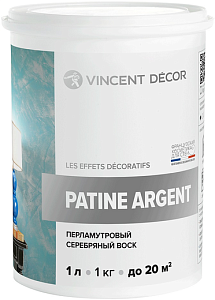 Vincent Decor Patine Argent воск перламутровый для декоративных штукатурок недорого с доставкой