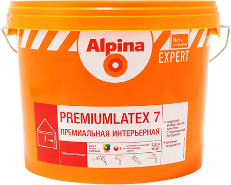 Alpina Expert Premiumlatex 7 премиальная интерьерная износостойкая краска Alpina Expert Premiumlatex 7 премиальная интерьерная износостойкая краска