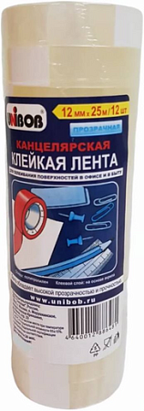 Unibob лента клейкая канцелярская Unibob лента клейкая канцелярская недорого с доставкой