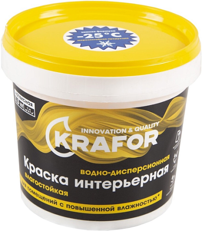 Крафор Интерьерная водно-дисперсионная латексная влагостойкая краска Крафор Интерьерная водно-дисперсионная латексная влагостойкая краска