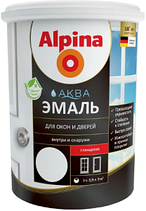 Alpina Аква эмаль для окон и дверей недорого с доставкой