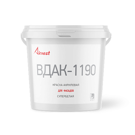 Аквест ВДАК-1190 - КРАСКА АКРИЛОВАЯ СУПЕРБЕЛАЯ ДЛЯ ФАСАДОВ Аквест ВДАК-1190 - КРАСКА АКРИЛОВАЯ СУПЕРБЕЛАЯ ДЛЯ ФАСАДОВ недорого с доставкой