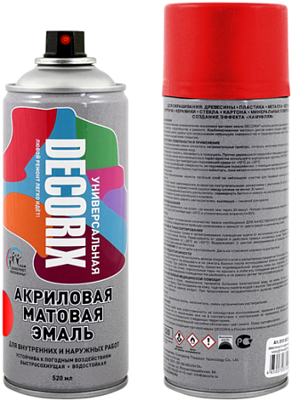 Decorix эмаль универсальная акриловая матовая Decorix эмаль универсальная акриловая матовая