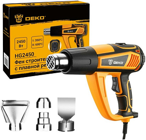 Deko HG2450 фен строительный с плавной регулировкой недорого с доставкой