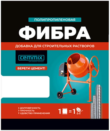 Cemmix Фибра Полипропиленовая добавка для строительных растворов Cemmix Фибра Полипропиленовая добавка для строительных растворов