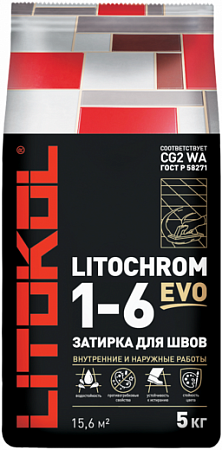 Литокол Litochrom 1-6 Evo цветная цементная затирка для швов Литокол Litochrom 1-6 Evo цветная цементная затирка для швов