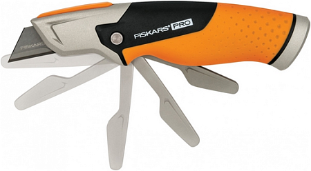 Fiskars Carbonmax нож строительный с фиксированным и сменным лезвием Fiskars Carbonmax нож строительный с фиксированным и сменным лезвием недорого с доставкой