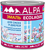 Alpa Ecolaque эмаль на водной основе для окон и дверей супербелая недорого с доставкой