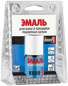 Kudo эмаль для ванн и керамики ремонтная с кисточкой недорого с доставкой