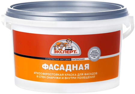 Эксперт Фасадная супербелая латексная атмосферостойкая краска Эксперт Фасадная супербелая латексная атмосферостойкая краска