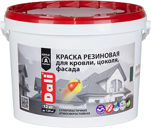 Dali краска резиновая для кровли, цоколя, фасада недорого с доставкой