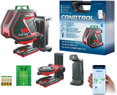 Condtrol XLiner 360G Kit нивелир лазерный линейный Condtrol XLiner 360G Kit нивелир лазерный линейный недорого с доставкой