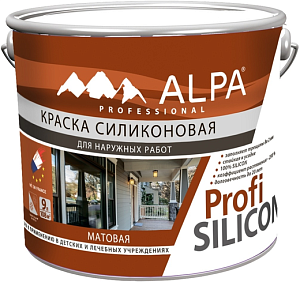 Alpa Professional Fasade Silicon краска фасадная матовая на основе силиконовых смол недорого с доставкой