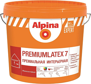 Alpina Expert Premiumlatex 7 премиальная интерьерная износостойкая краска недорого с доставкой