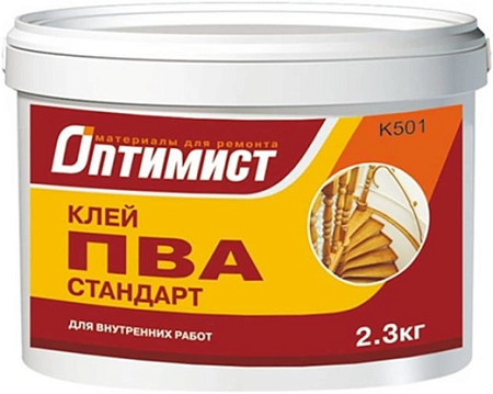 Оптимист ПВА K 501 Стандарт клей для внутренних работ Оптимист ПВА K 501 Стандарт клей для внутренних работ