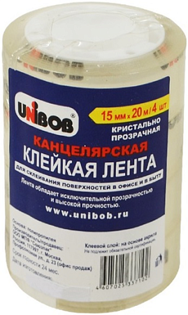 Unibob лента клейкая канцелярская Unibob лента клейкая канцелярская