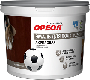 Ореол Premium Quality эмаль акриловая для деревянных и бетонных полов недорого с доставкой