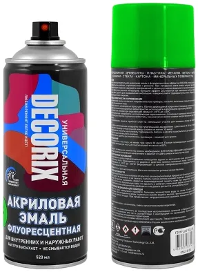 Decorix эмаль универсальная акриловая флуоресцентная Decorix эмаль универсальная акриловая флуоресцентная недорого с доставкой