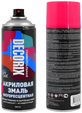 Decorix эмаль универсальная акриловая флуоресцентная Decorix эмаль универсальная акриловая флуоресцентная