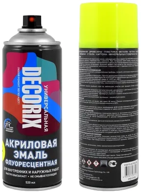 Decorix эмаль универсальная акриловая флуоресцентная Decorix эмаль универсальная акриловая флуоресцентная