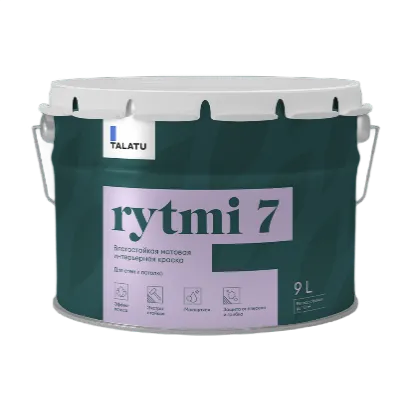 TALATU rytmi 7 влагостойкая матовая краска База С TALATU rytmi 7 влагостойкая матовая краска База С недорого с доставкой
