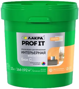 Лакра Prof It краска водно-дисперсионная интерьерная влагостойкая Лакра Prof It краска водно-дисперсионная интерьерная влагостойкая